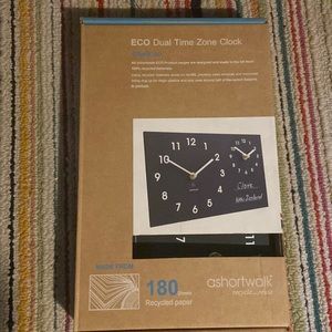 ECO Dual Time Zone Clock Chalk On
